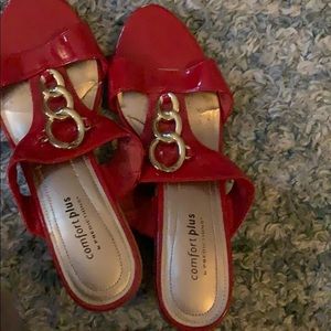 Comfort plus red heels
